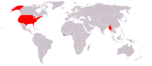 Red = countries that don't use the metric system, via http://commons.wikimedia.org/wiki/File:Metric_system.png